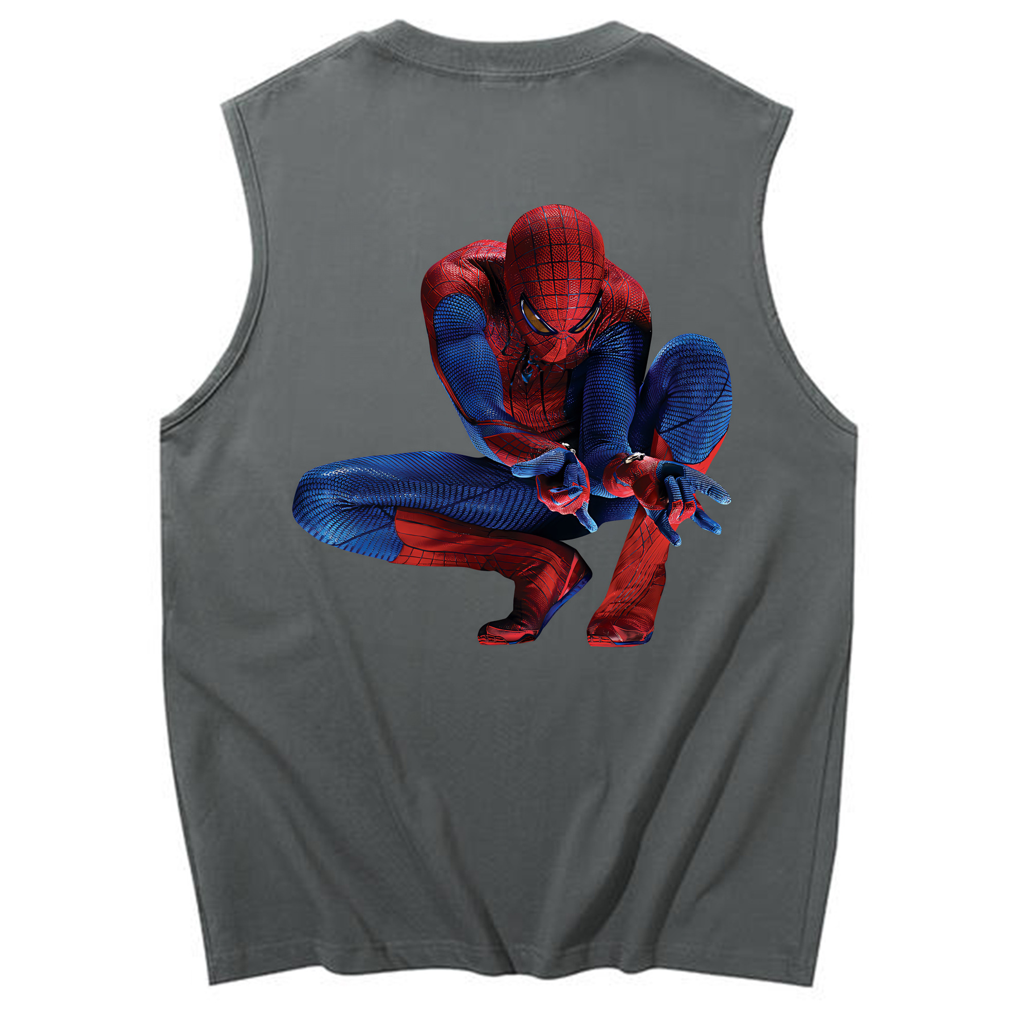 （画像用） Spider Man スパイダーマン コットン100％タンクトップ（背面プリント）